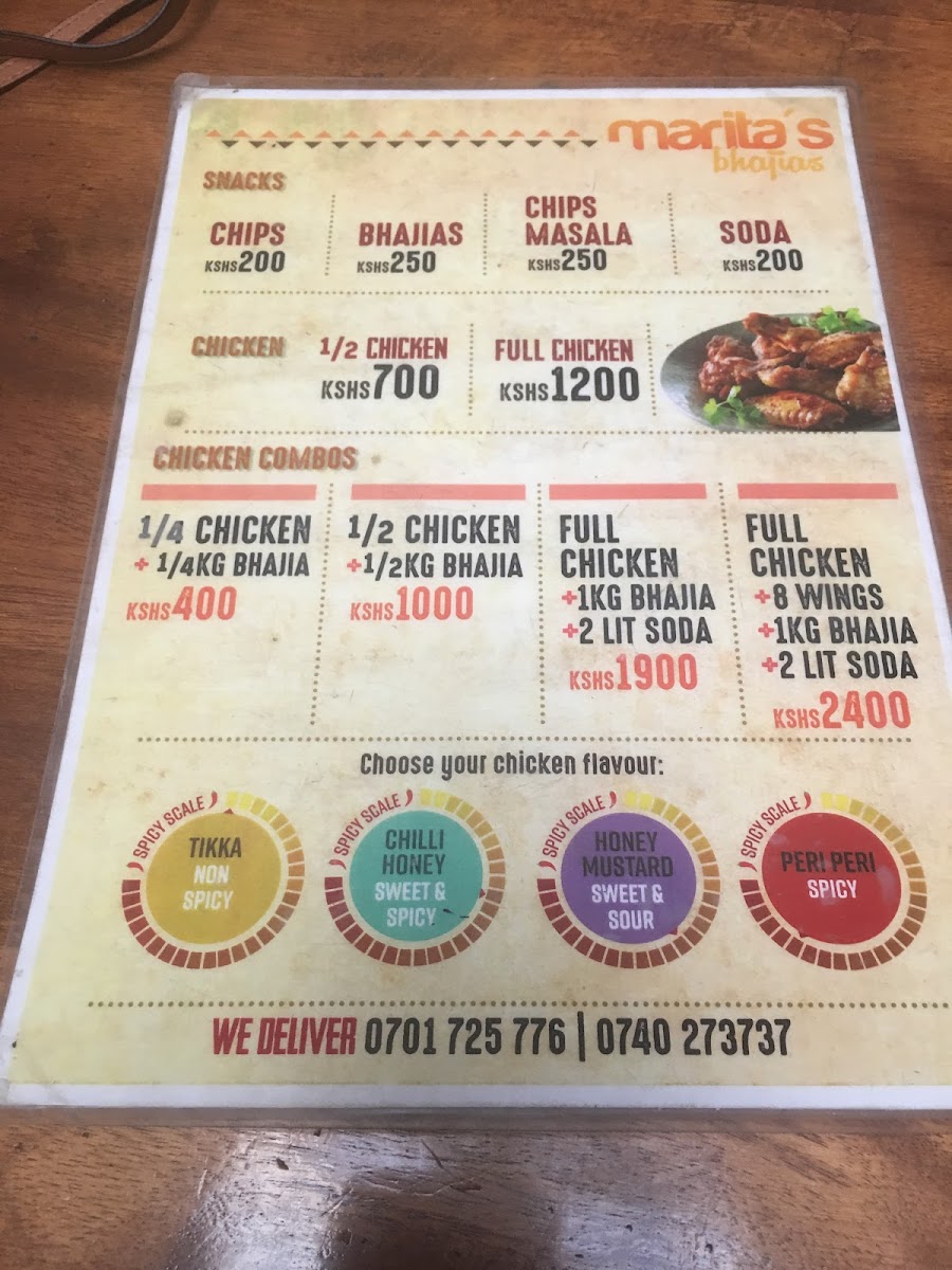 Menu Marita's Bhajias-4